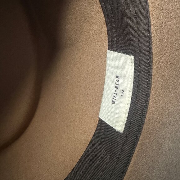 Will + Bear Andy Oak Wide Brim Felt Fedora (Brown, Size Large) — Like New - Picture 14 of 16